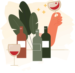 Logo représentant des bouteilles de vin