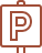 Icône représentant un parking ou une aire de stationnement
